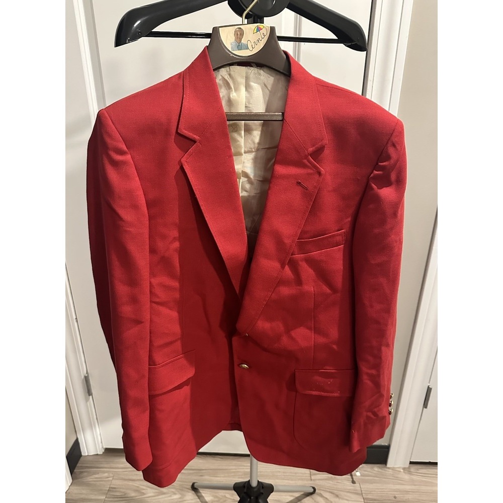 Arnold Palmer Red Sport Coat Blazer Jacket VTG Preppy With Original Hanger